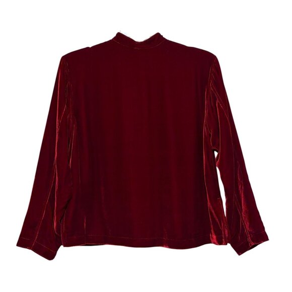 Vintage Patchwork Velvet Jacket M Silk Blend Sequined Art Glam Holiday Evening - Picture 7 of 10